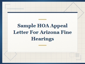 Arizona Hoa Fine Appeal Letter Template