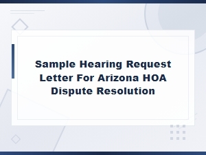 Sample Hoa Hearing Request Letter for Arizona Homeowners