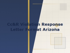 How to Write a Cc&r Violation Appeal Letter in Arizona