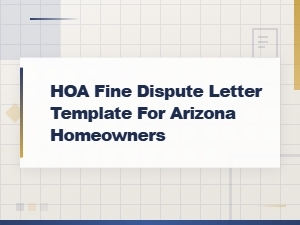 Arizona Hoa Fine Dispute Letter Template